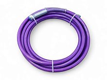 Рукав окрасочный 1/4" х 7,5 м, Р.Д. 248 бар, эластичный, с пружинами AktiSpray (фиолетовый)